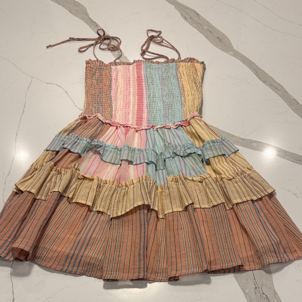 Lulu's Multicolor Striped Mini Dress
